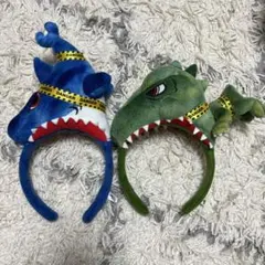 ユニバ USJ カチューシャ ジョーズ　恐竜　セット