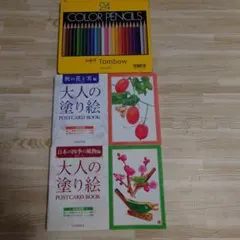 大人の塗り絵＆色鉛筆