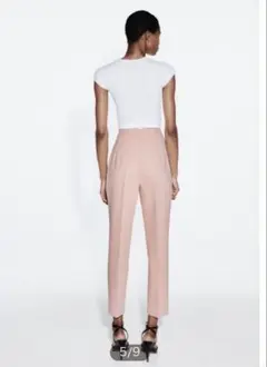 ZARA テーパードパンツ　ピンク