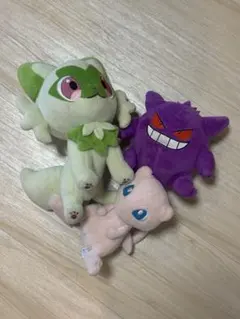 【まとめ売り】ポケモンぬいぐるみ3点セット　(ニャオハ/ミュウ/ゲンガー)