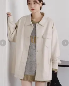 【即日発送】kastane フェイクレザーオーバージャケット