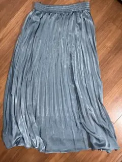ベイフロー　プリーツスカート　　青