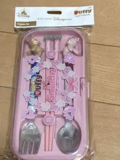 香港ディズニーランド　ダッフィー　お弁当　カラトリーセット　シェリーメイ