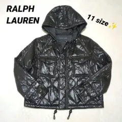 極美品✨ラルフローレン ナイロンジャケット キルティング 黒 フード 11