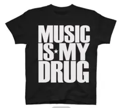 star core MUSIC IS MY DRUG Tシャツ ブラック