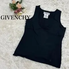 【ジバンシー】タンクトップ　ノースリーブ　黒　ブラック　M Uネック