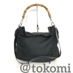 GUCCI グッチ バンブー 2way ハンドバッグ ブラック レディース