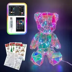 LED Prism Crystal Motif (テディベアタイプ25cm)