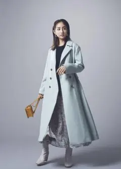 ジャスグリッティー バックボリュームダブル釦コート