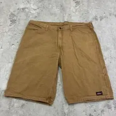 Dickies　ペインターショーツ　W44　ライトブラウン　古着　ダックのサムネイル