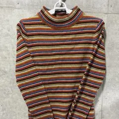 BROWNY STANDARD WIGOマルチカラー タートルネックセーター S
