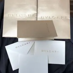 BVLGARI ゴールドショップ袋とレターセット