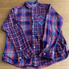 メンズ　長袖シャツ　チェックネルシャツ　Lサイズ　グローバルワーク