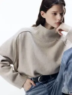 H&M ハイネッセーター　Lサイズ　オフホワイト