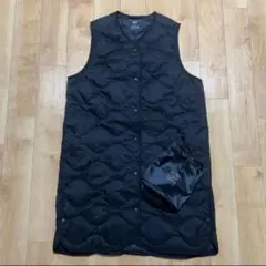 UNIQLO ウルトラライトダウンロングベスト ブラック　M