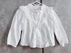 【ok様専用】ZARA ホワイトレースボタンシャツ 86