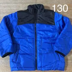 アウター　ジャンパー　キッズ用中綿コート 青　黒 青と黒の中綿コート