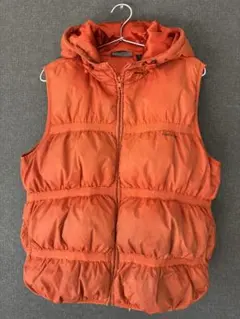 DKNY ACTIVE フード付きダウンベスト オレンジ　肉厚