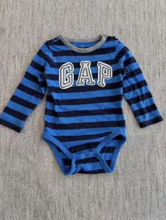 GAP 青と黒のストライプロンパース 18-24ヶ月