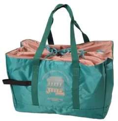 【新品】⭐︎明治屋ストアーオリジナル⭐︎折りたたみ保冷バッグ（グリーン×ベージュ）⭐︎
