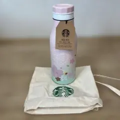 未使用保管品 STARBUCKS 水筒 魔法びん 2018限定 桜 巾着袋付き