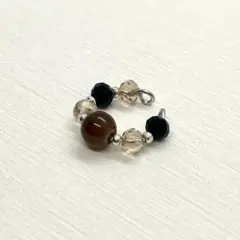 秋色ブラウン×ブラックイヤーカフ