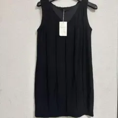 新品　rienda 黒 ノースリーブ ミニワンピース S