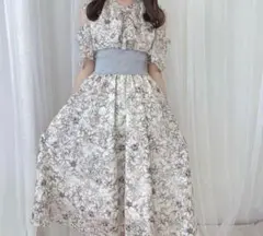 evelyn 花柄リブOP