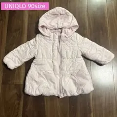 ピンク フード付き 中綿コート 90cm