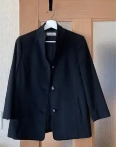 アデンダ レナウン コート 黒 日本製 カシミア混