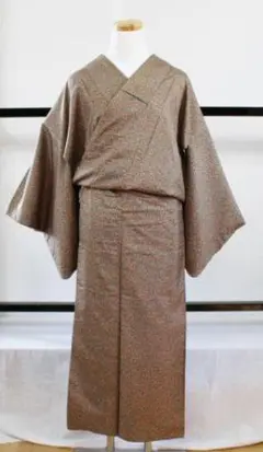 K　送料込　正絹　小紋　紬生地　染め小紋　リメイク用