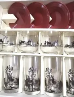 昭和レトロ　グラスセット　５客