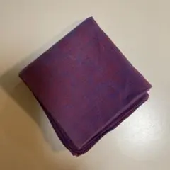 麻100％ハンカチ　赤紫