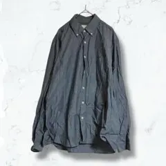 2658＊バックナンバー＊長袖シャツ 薄青 L メンズ ボタンダウン 春秋