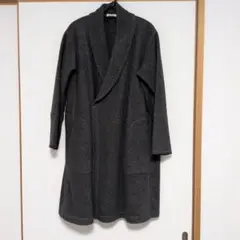 Plantation ダークグレー ロングコート ショールカラー