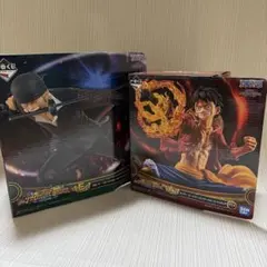 一番くじ ワンピース トレジャークルーズ ルフィ ゾロ ルフィフィギュア２点
