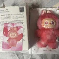 ラブブ エナジー LABUBU ぬいぐるみキーホルダー LOVE 赤 正規品