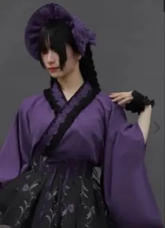 希少★アクシーズファムシャルミエールChalmiere和風ブラウス★パープル