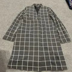 グレー チェック柄 コート