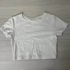 GU ホワイト クロップドTシャツ Sサイズ