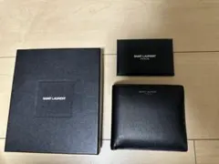 SAINT LAURENT ブラック二つ折り財布