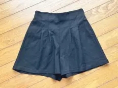 美品 キッズ パンツ キュロットパンツ 140 ウエストゴム BLACK