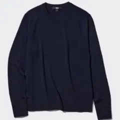 美品✨ユニクロプレミアムウールセーターネイビーM