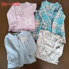 女の子 春服　95cm 長袖 トップス＆パーカー＆ワンピース ４枚まとめ売り