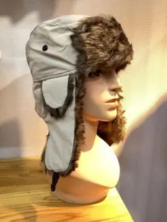 フライトキャップ 耳あて付き ベージュブラウン