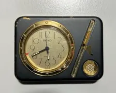 SEIKO トラベルクロック クォーツ ブラック ゴールド#p231のサムネイル