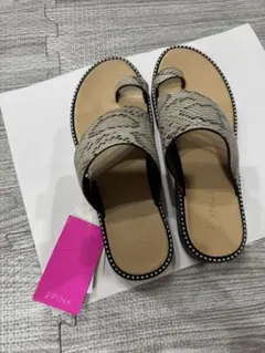 2PINK ヘビ柄 サンダル Lサイズのサムネイル