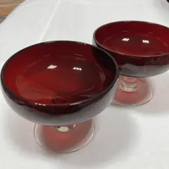 真っ赤なデザートグラス