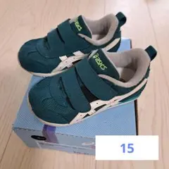 ASICS　アシックス　メッシュ　グリーン　15