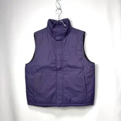 90s OLD UNIQLO スタンドカラー 中綿ベスト パープル Mのサムネイル